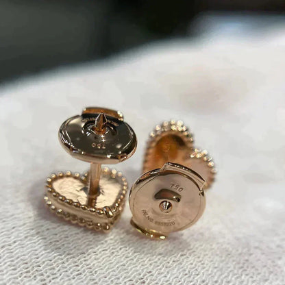 [Royal Jewellery]HEART CARNELIAN STUD EARRINGS