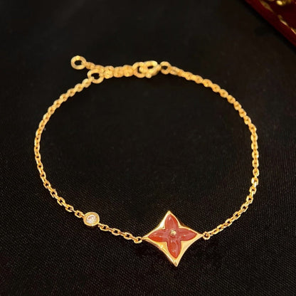 [Royal Jewellery]COLOR STAR CARNELIAN PINK GOLD DIAMOND BRACELET