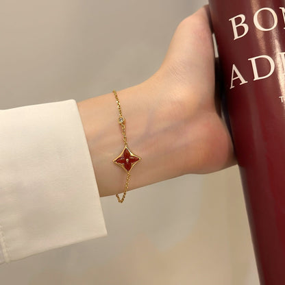 [Royal Jewellery]COLOR STAR CARNELIAN PINK GOLD DIAMOND BRACELET