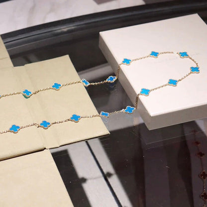 [Royal Jewellery]CLOVER 20 MOTIFS BLUE AGATE GOLD