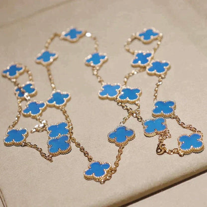 [Royal Jewellery]CLOVER 20 MOTIFS BLUE AGATE GOLD