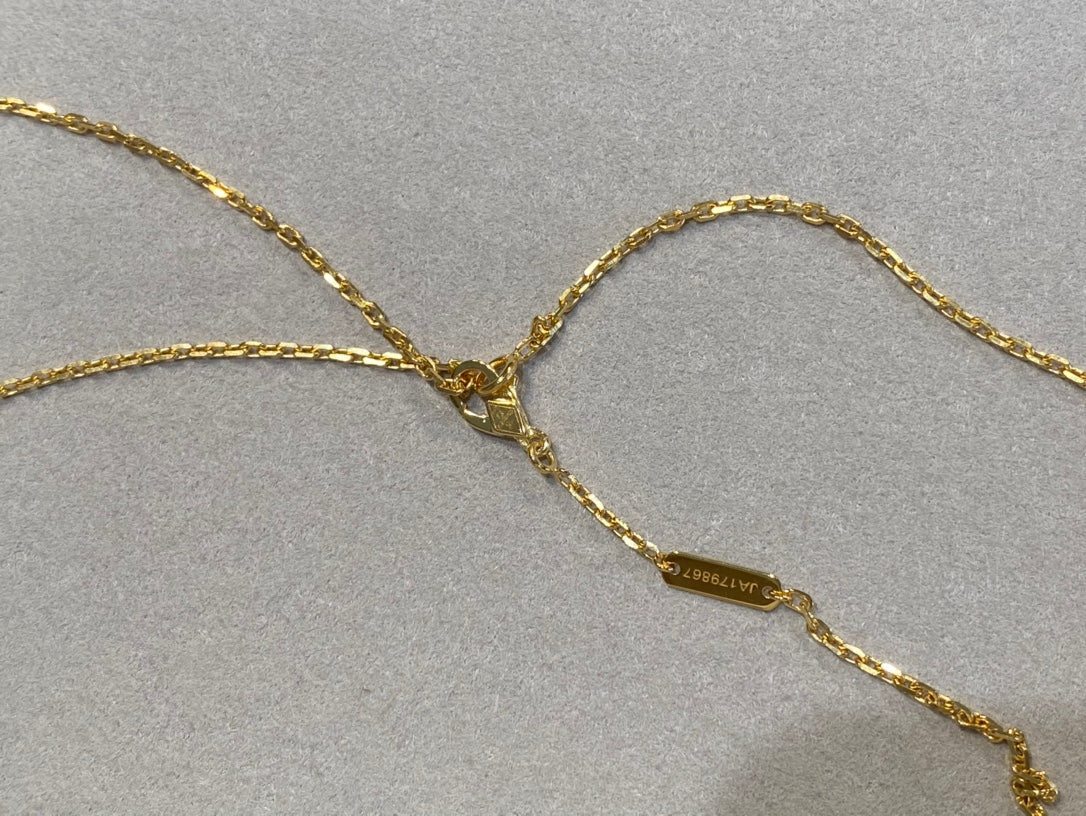 [Royal Jewellery]CLOVER 25MM NECKLACE GOLD CARNELIAN