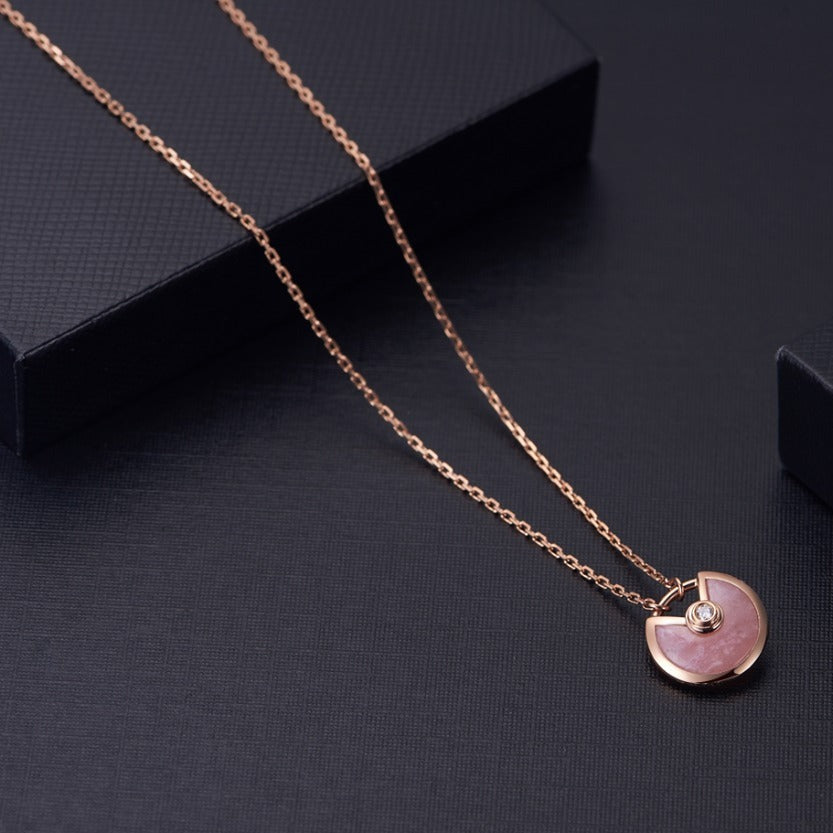 [Royal Jewellery]AMULETTE ROSE GOLD PINK MOP NECKLACE