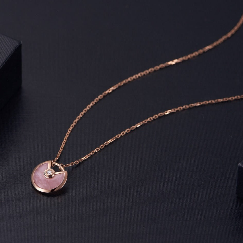 [Royal Jewellery]AMULETTE ROSE GOLD PINK MOP NECKLACE