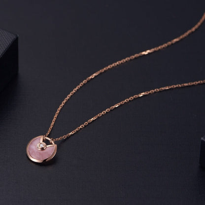 [Royal Jewellery]AMULETTE ROSE GOLD PINK MOP NECKLACE