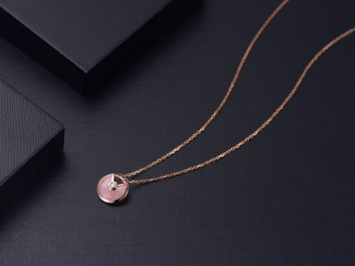 [Royal Jewellery]AMULETTE ROSE GOLD PINK MOP NECKLACE