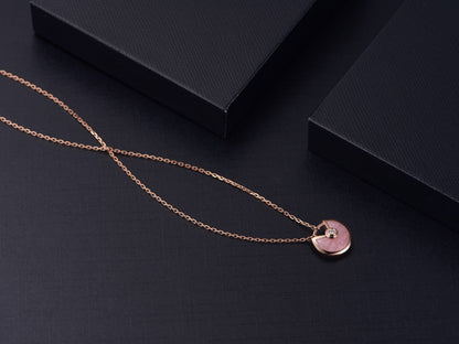 [Royal Jewellery]AMULETTE ROSE GOLD PINK MOP NECKLACE