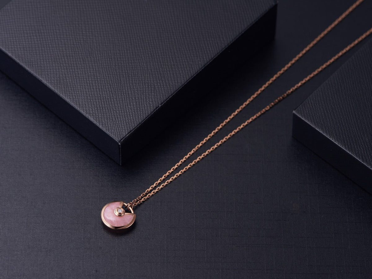 [Royal Jewellery]AMULETTE ROSE GOLD PINK MOP NECKLACE