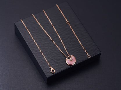 [Royal Jewellery]AMULETTE ROSE GOLD PINK MOP NECKLACE