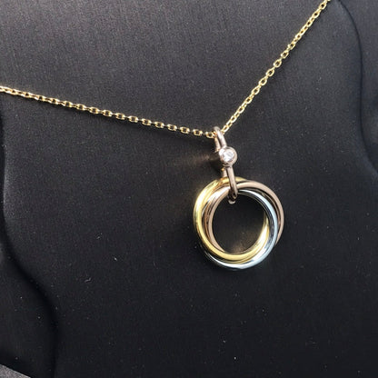 [Royal Jewellery]TRINITY SILVER GOLD PINK GOLD NECKLACE