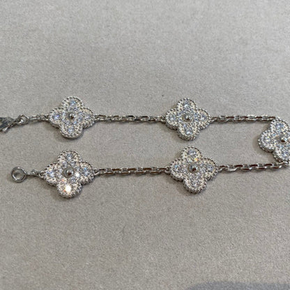 [Royal Jewellery] CLOVER 5 MOTIF FULL DIAMOND BRACELET COLLECTION