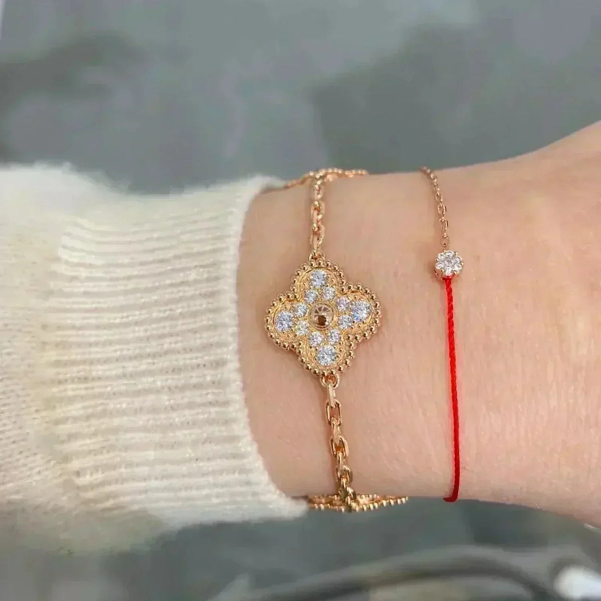 [Royal Jewellery] CLOVER 5 MOTIF FULL DIAMOND BRACELET COLLECTION