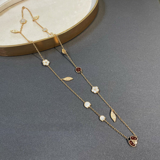 [Royal Jewellery]LUCKY SPRING 15 MOTIFS GOLD NECKLACE