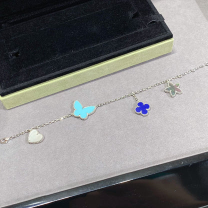 [Royal Jewellery]LUCKY SPRING SILVER BRACELET 4 MOTIF