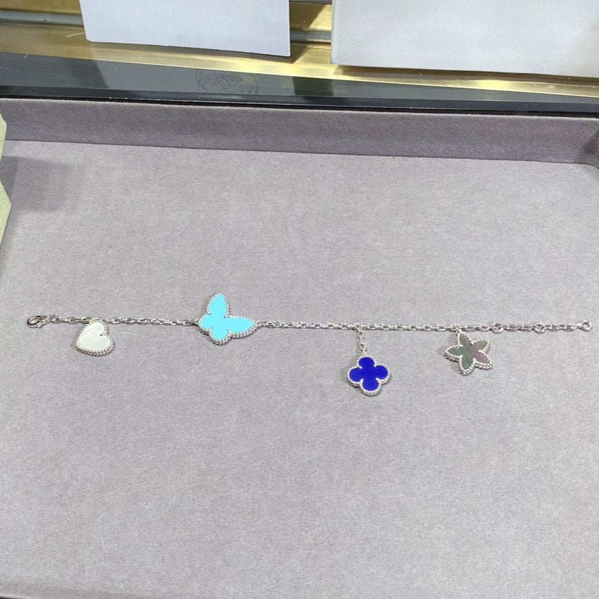 [Royal Jewellery]LUCKY SPRING SILVER BRACELET 4 MOTIF