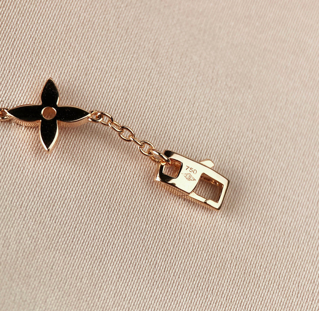 [Royal Jewellery]STAR AND SUN 7 MOTIFS GOLD BRACELET