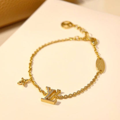 [Royal Jewellery]LOGO STAR MOTIF GOLD BRACELET