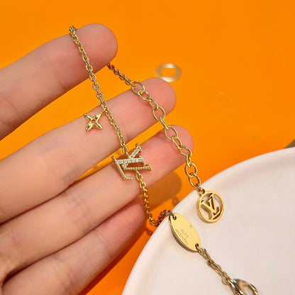 [Royal Jewellery]LOGO STAR MOTIF GOLD BRACELET