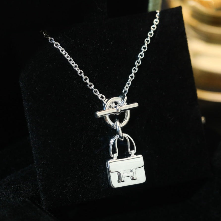 [Royal Jewellery]POP H PEDANT SILVER NECKLACE