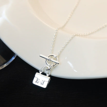 [Royal Jewellery]POP H PEDANT SILVER NECKLACE