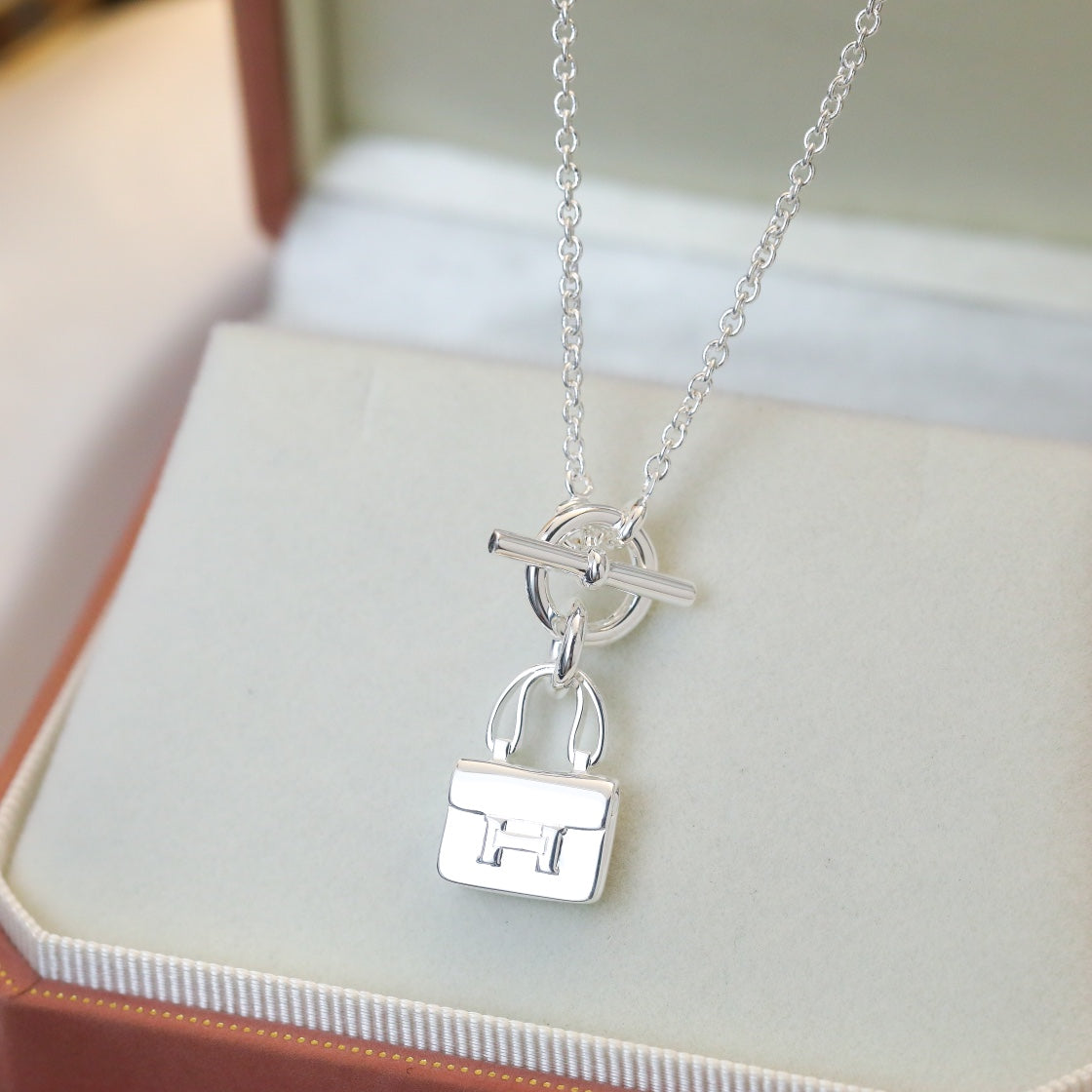 [Royal Jewellery]POP H PEDANT SILVER NECKLACE