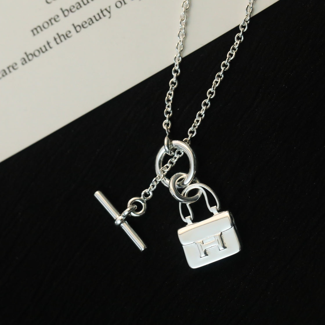 [Royal Jewellery]POP H PEDANT SILVER NECKLACE