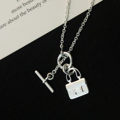 [Royal Jewellery]POP H PEDANT SILVER NECKLACE