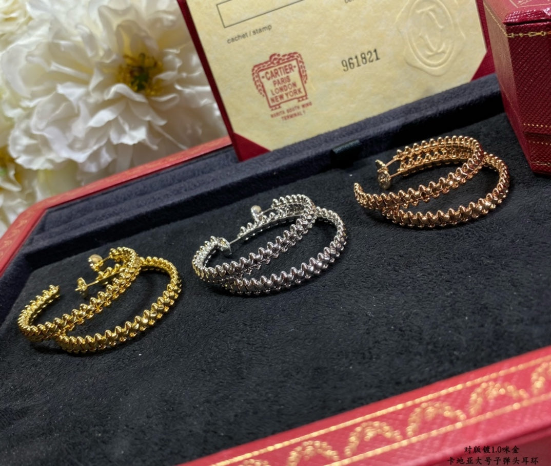[Royal Jewellery]CLASH LARGE HOOP EARRINGS