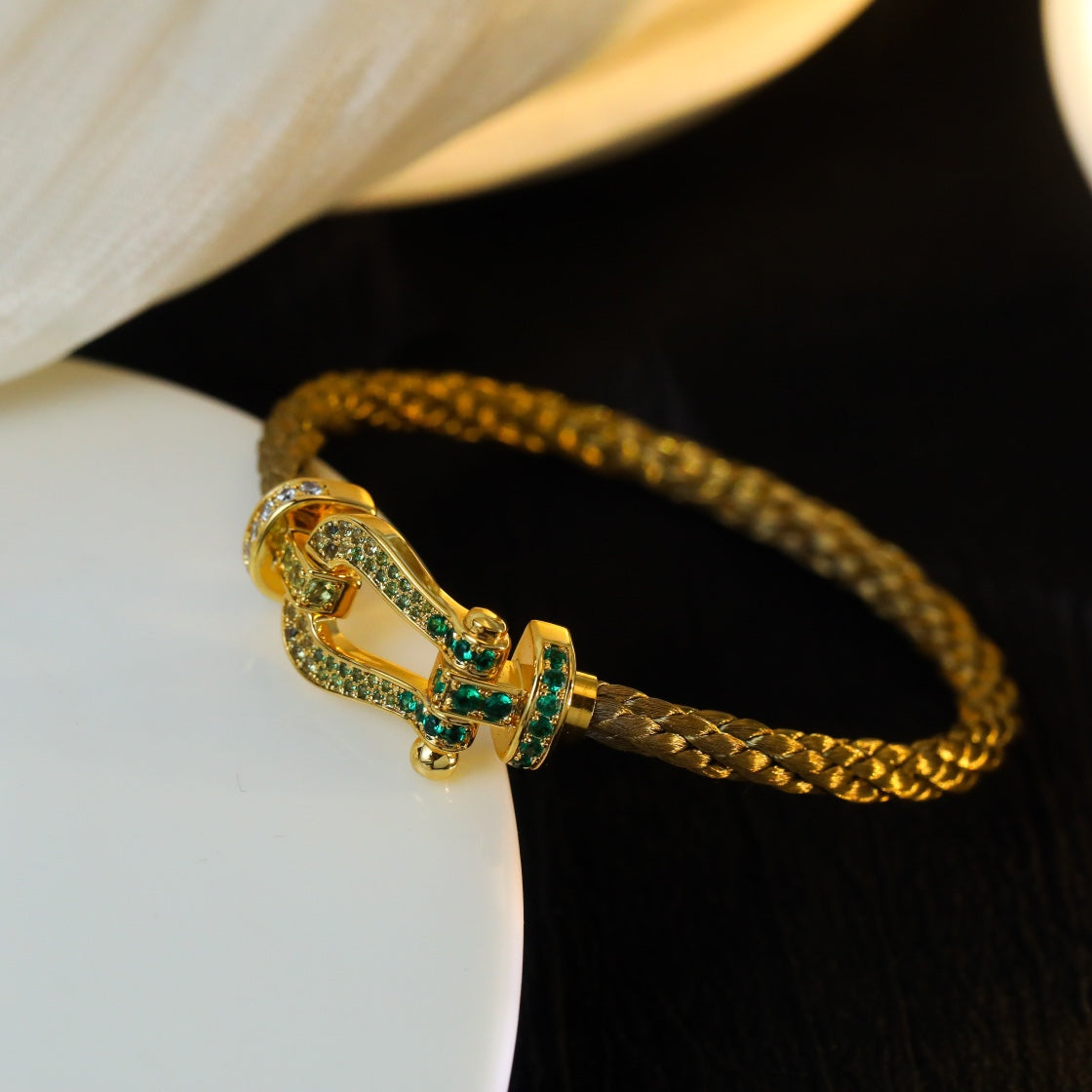 [Royal Jewellery]FORCE 10 GOLD GREEN DIAMOND PAVED