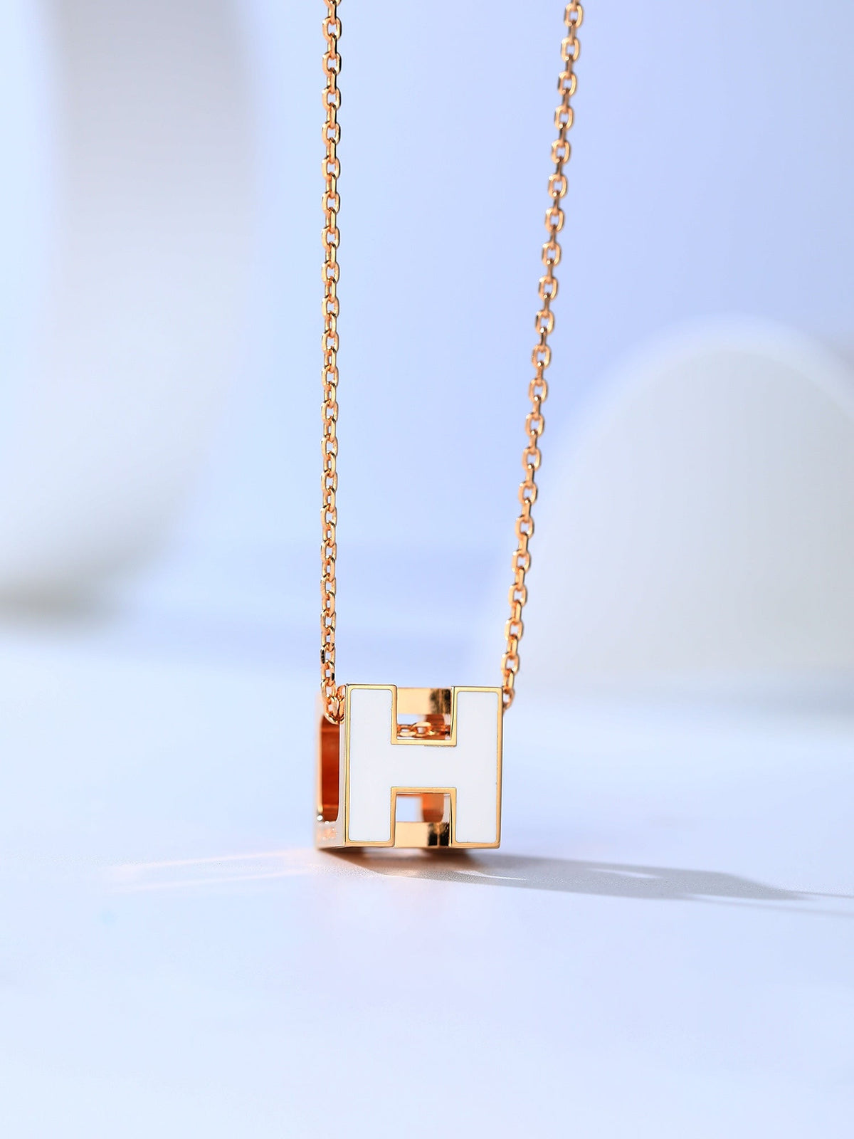 [Royal Jewellery]H CAGE PINK GOLD NECKLACE