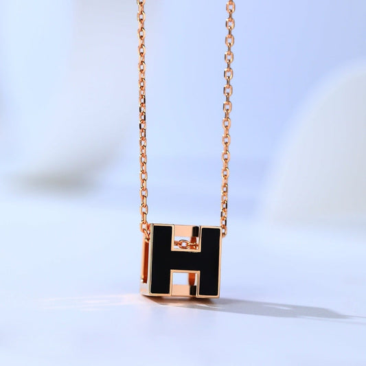 [Royal Jewellery]H CAGE PINK GOLD NECKLACE