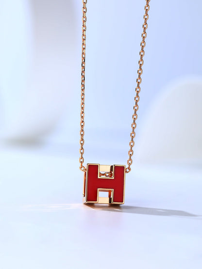 [Royal Jewellery]H CAGE PINK GOLD NECKLACE