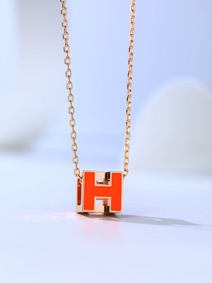 [Royal Jewellery]H CAGE PINK GOLD NECKLACE