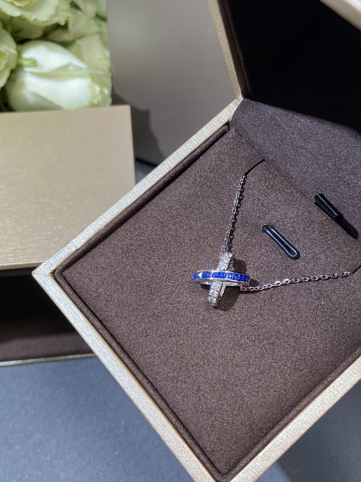[Royal Jewellery]LIENS DIAMOND SILVER NECKLACE