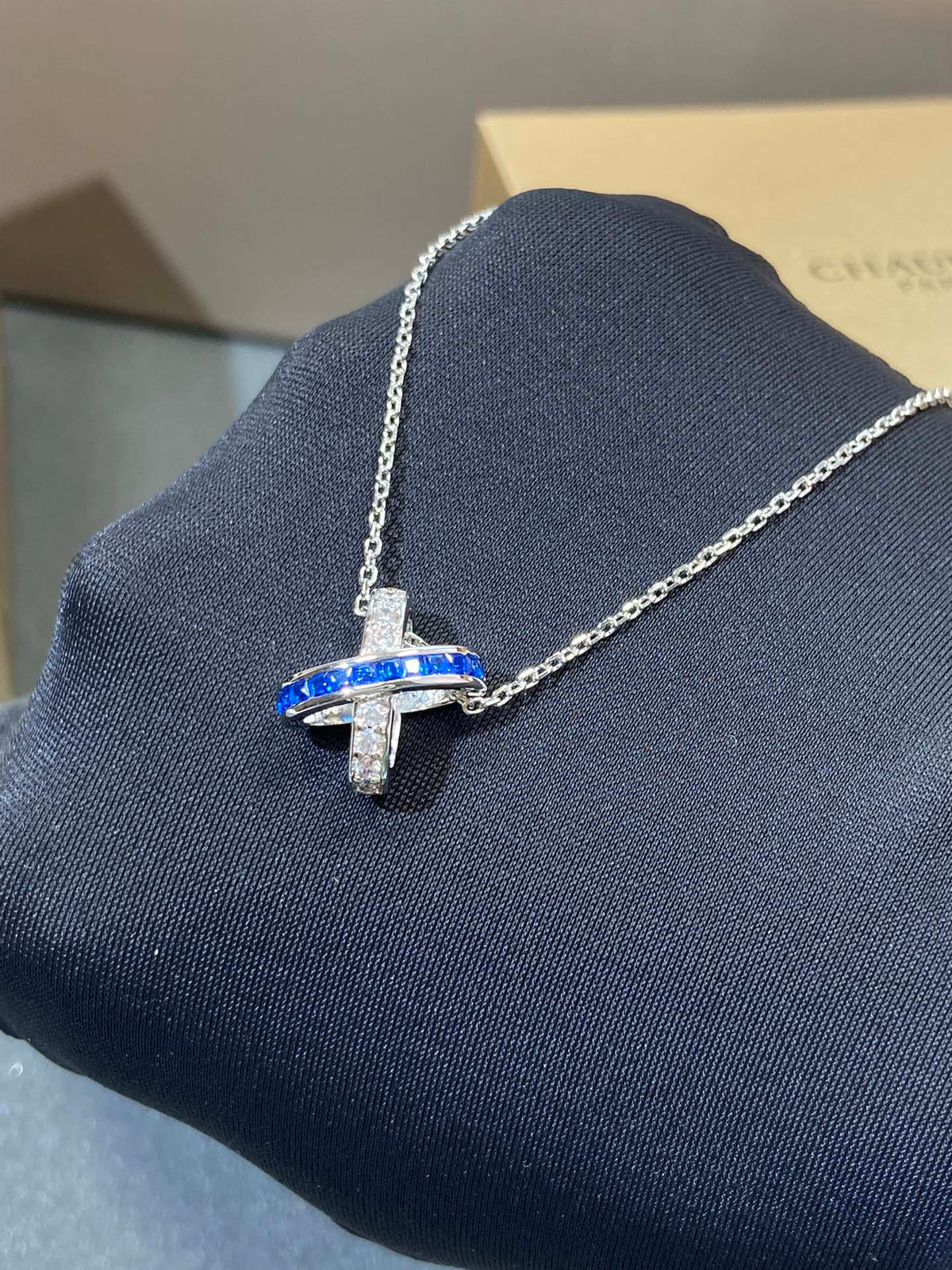 [Royal Jewellery]LIENS DIAMOND SILVER NECKLACE