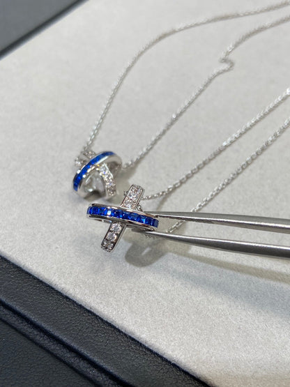 [Royal Jewellery]LIENS DIAMOND SILVER NECKLACE