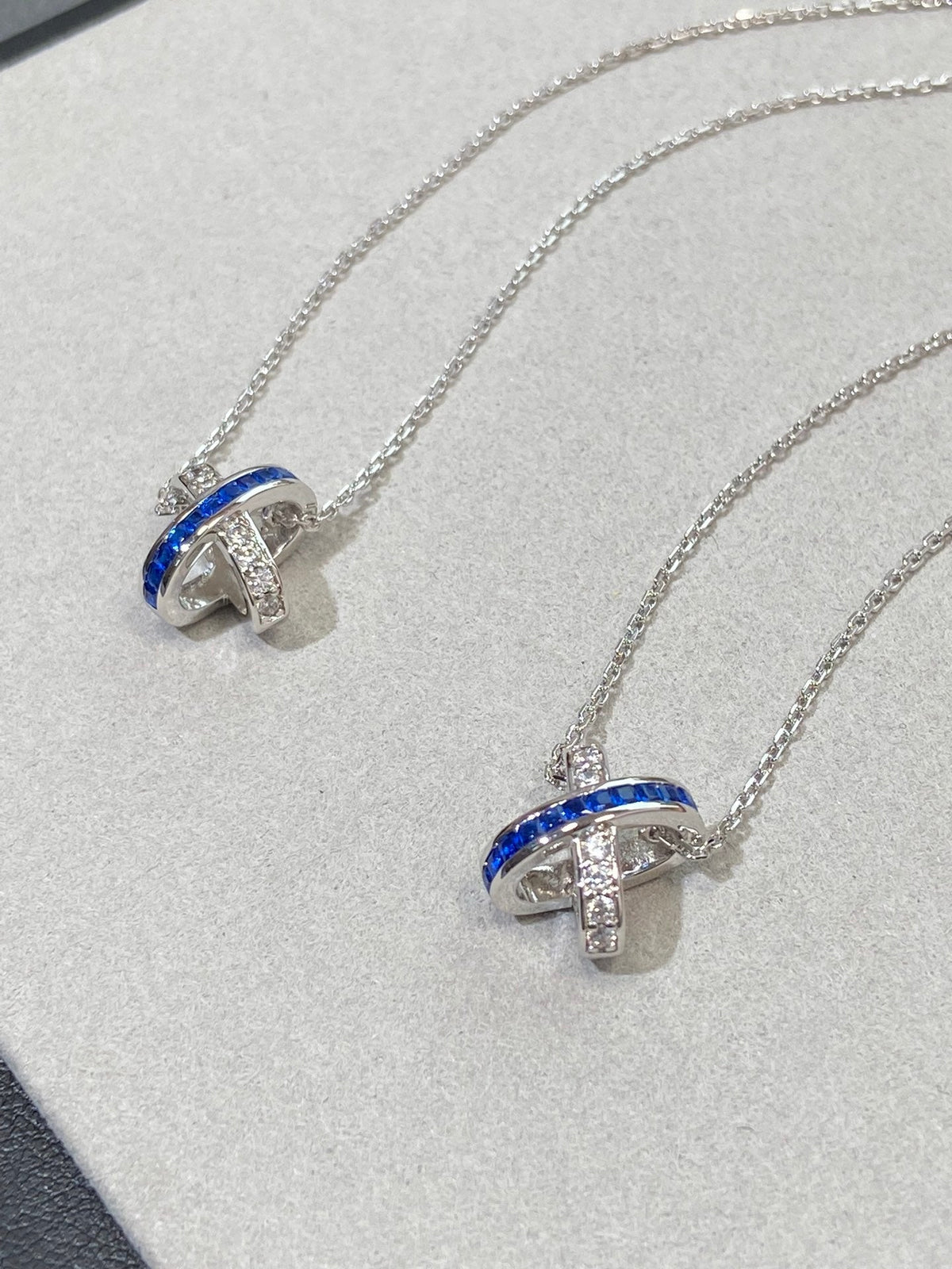 [Royal Jewellery]LIENS DIAMOND SILVER NECKLACE