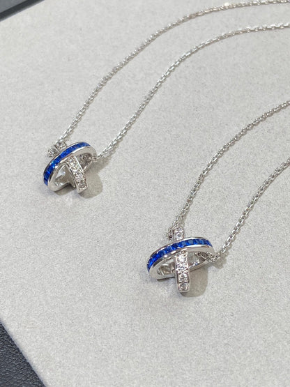 [Royal Jewellery]LIENS DIAMOND SILVER NECKLACE