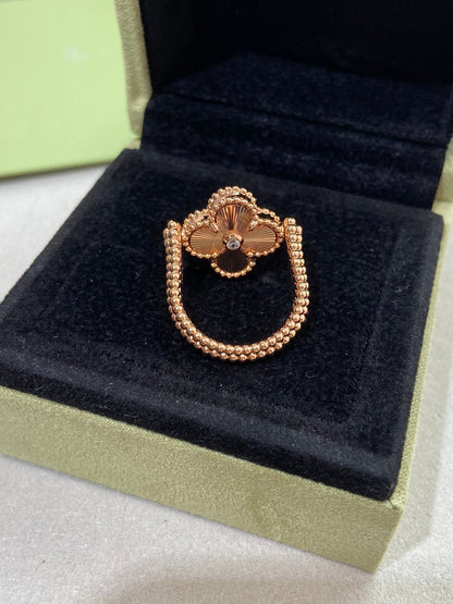 [Royal Jewellery]CLOVER RIVERSIBLE ROSE GOLD RING