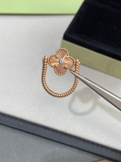 [Royal Jewellery]CLOVER RIVERSIBLE ROSE GOLD RING