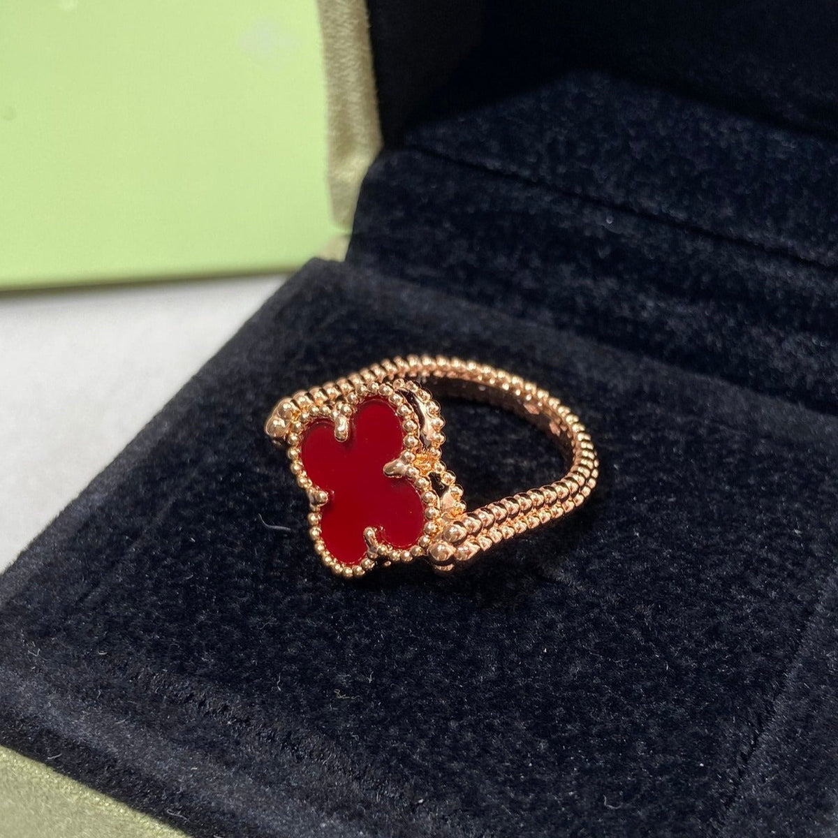 [Royal Jewellery]CLOVER RIVERSIBLE ROSE GOLD RING