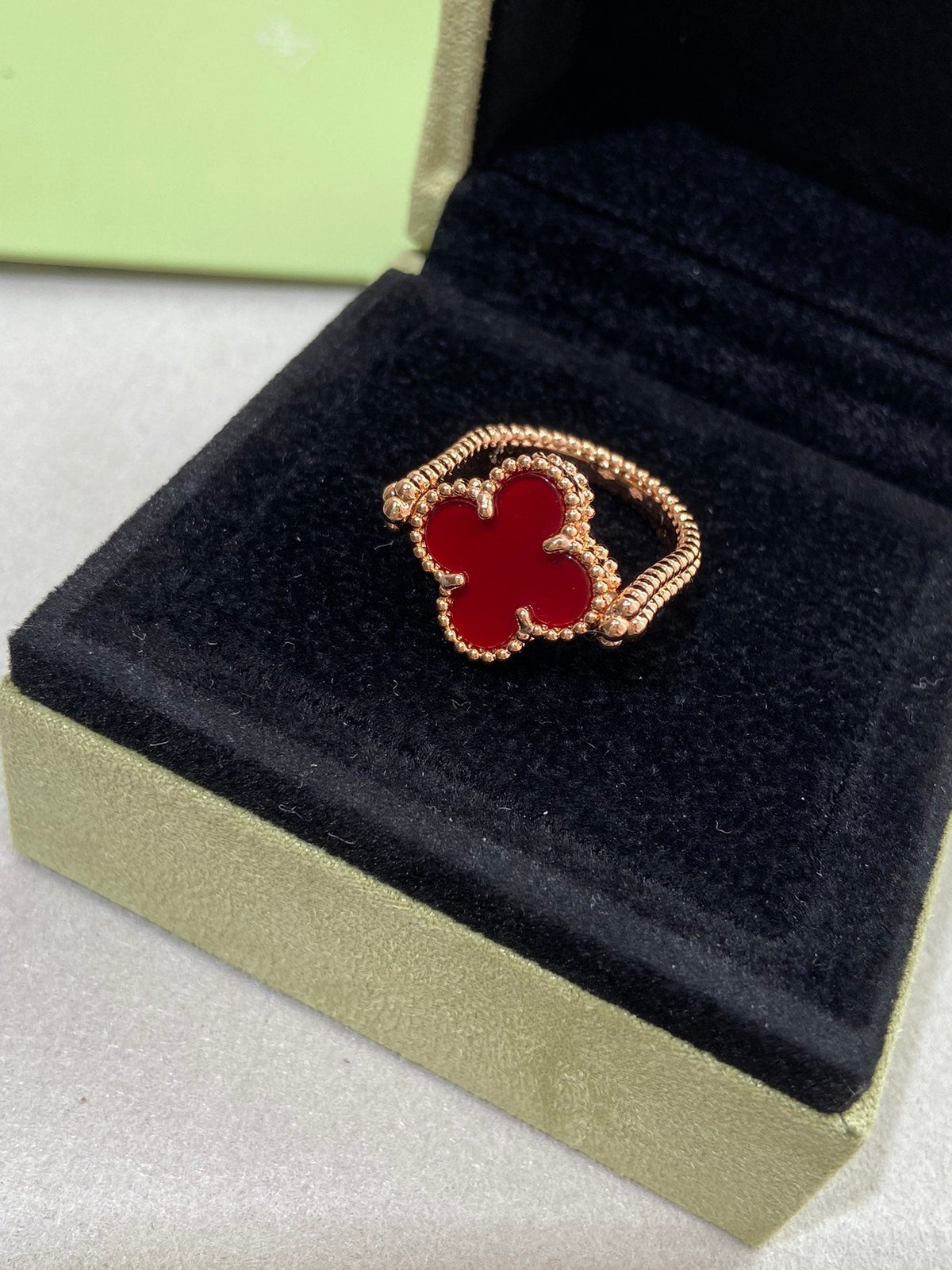 [Royal Jewellery]CLOVER RIVERSIBLE ROSE GOLD RING