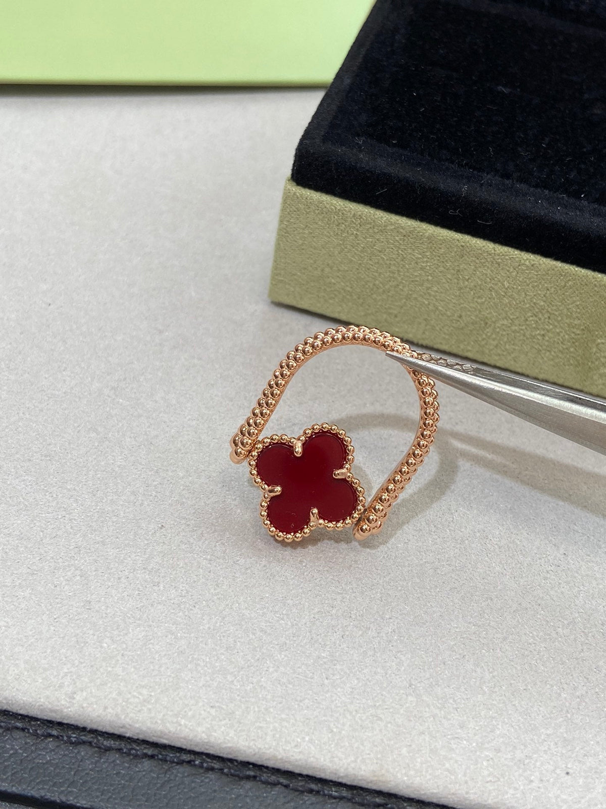 [Royal Jewellery]CLOVER RIVERSIBLE ROSE GOLD RING