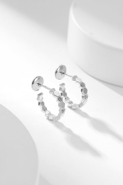 [Royal Jewellery]BEE LOVE DIAMOND HOOP EARRINGS