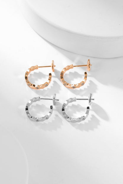 [Royal Jewellery]BEE LOVE DIAMOND HOOP EARRINGS