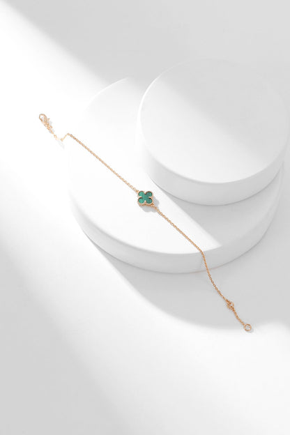 [Royal Jewellery]CLOVER BRACELET MALACHITE 1 MOTIF
