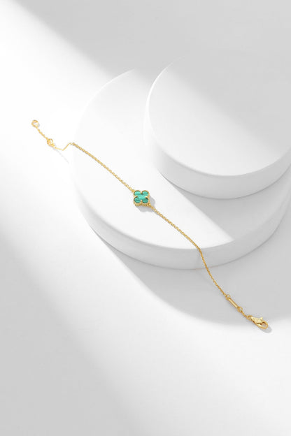 [Royal Jewellery]CLOVER BRACELET MALACHITE 1 MOTIF