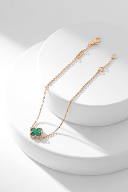 [Royal Jewellery]CLOVER BRACELET MALACHITE 1 MOTIF