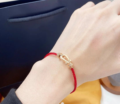 [Royal Jewellery]FORCE 10 HALF DIAMOND PINK GOLD RED CORDERI LARGE AND MEDIUM MODEL