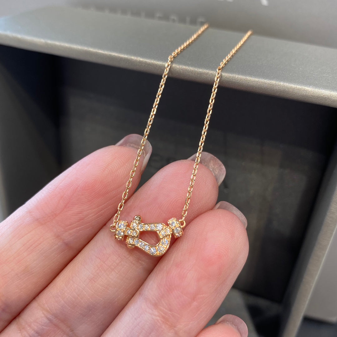 [Royal Jewellery]FORCE 10 DIAMOND PINK GOLD NECKLACE MINI MODEL